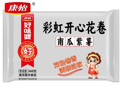 彩虹开心花卷南瓜紫薯