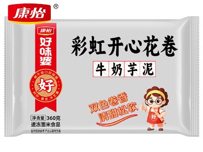 彩虹开心花卷牛奶芋泥